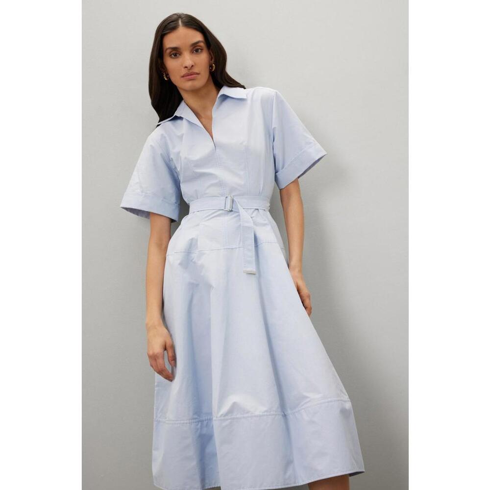 SIMKHAI Blue Deanna Midi Dress Size 0 with Stains